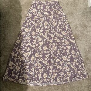 Altar'd State Mauve Floral Maxi Skirt